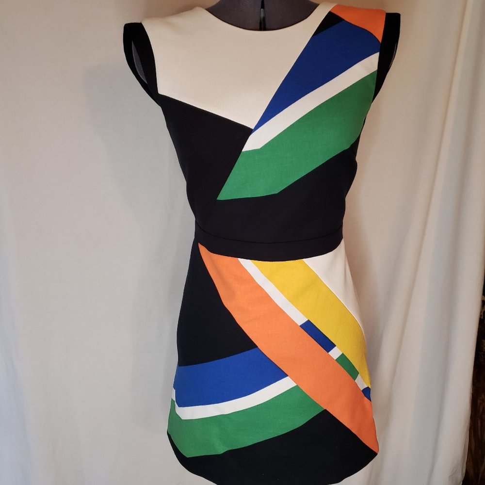 Tibi Multicolor Sleeveless Transit Dress Size 0